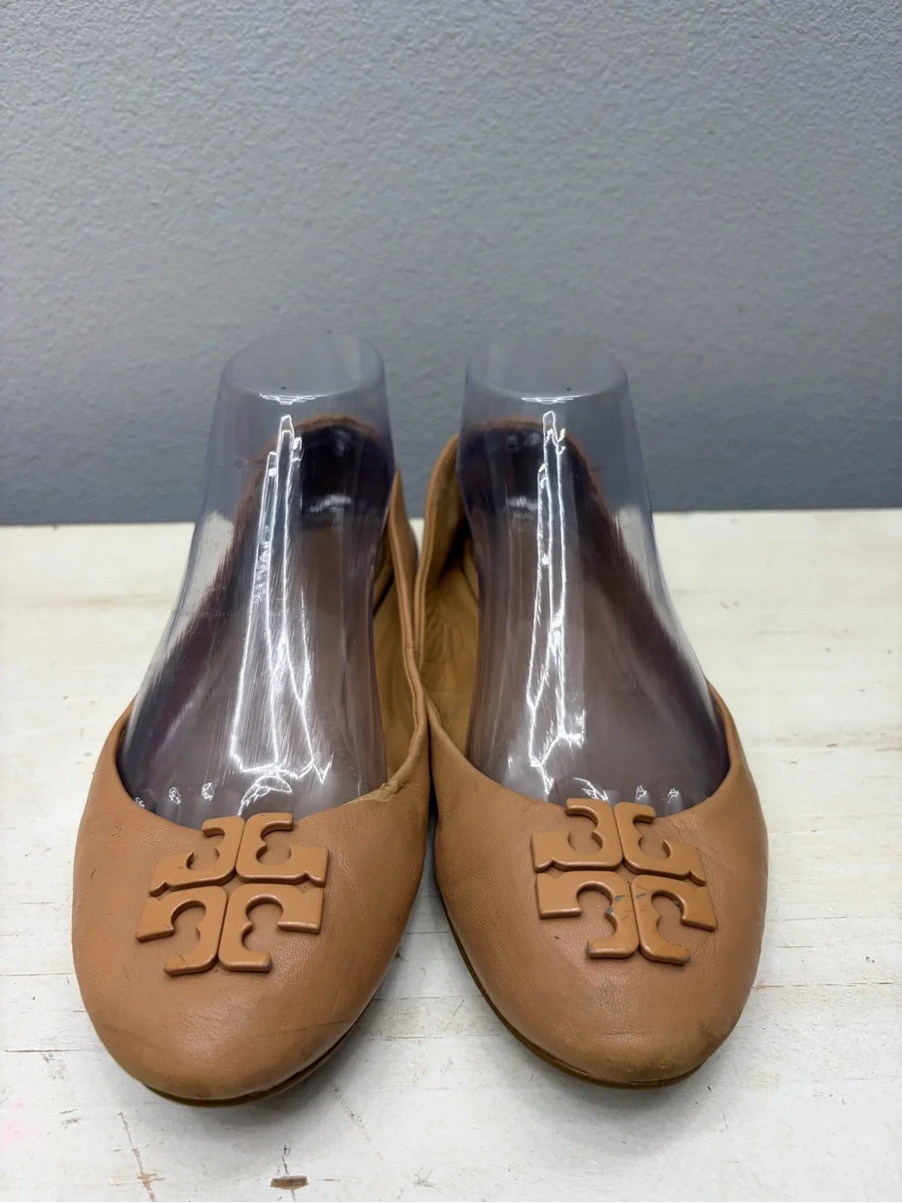 Tory Burch Brown Leather Lowell Flats Size 7.5